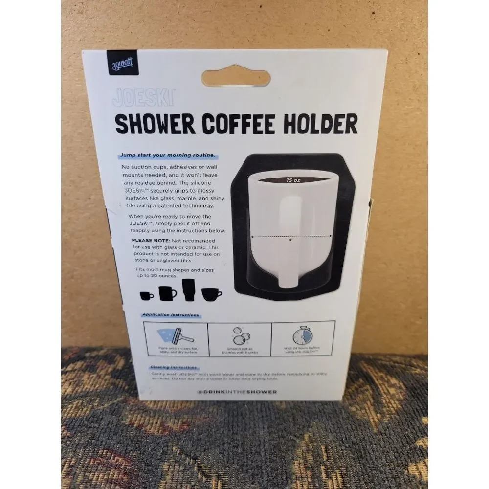 30 Watt Joeski Black Silicone Shower Coffee Holder